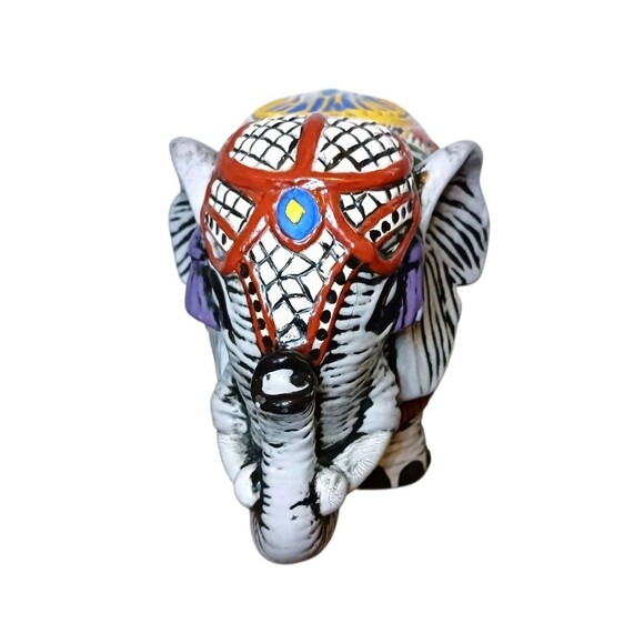 Vintage Arnels Ceramic Indian Circus Elephant Figurine Statue Hand Painted EUC - Picture 4 of 5